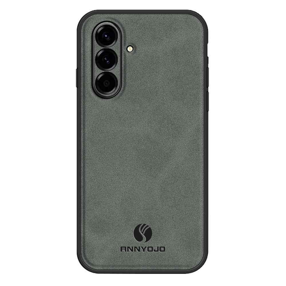 ANNYOJO For Samsung Galaxy A57 5G Case PU Leather + PC + TPU Anti Drop Phone Back Cover - Grey