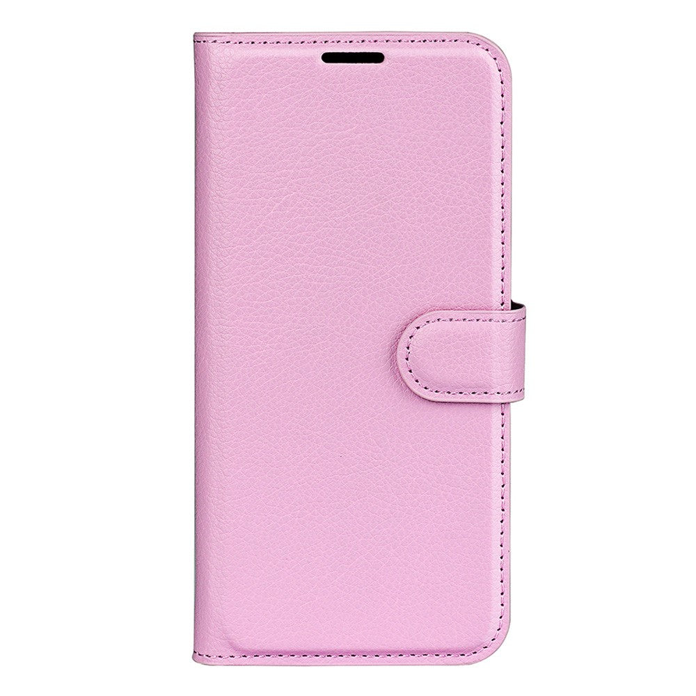 For Xiaomi Redmi Note 15 4G (Global) Case Wallet Stand Litchi Texture Shockproof Leather Phone Cover - Pink