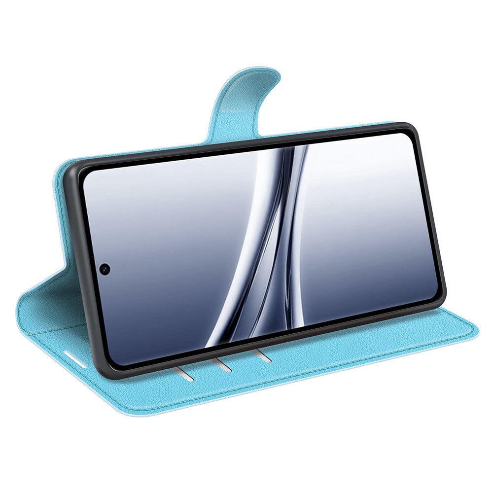 For Xiaomi Redmi Note 15 4G (Global) Case Wallet Stand Litchi Texture Shockproof Leather Phone Cover - Blue