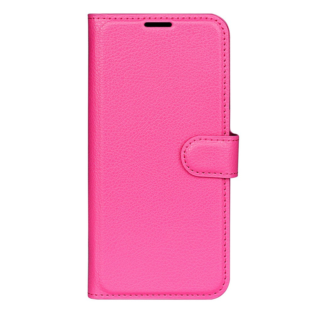 For Xiaomi Redmi Note 15 4G (Global) Case Wallet Stand Litchi Texture Shockproof Leather Phone Cover - Rose