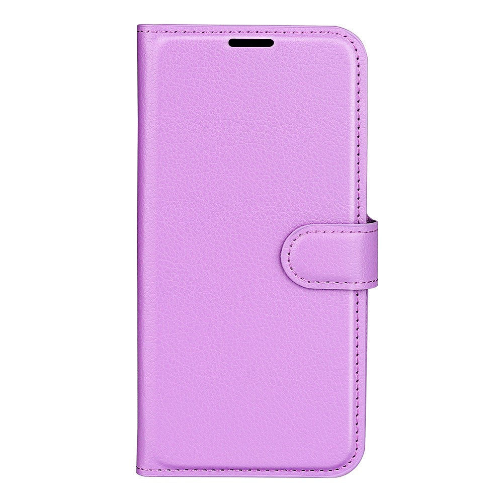 For Xiaomi Redmi Note 15 4G (Global) Case Wallet Stand Litchi Texture Shockproof Leather Phone Cover - Purple