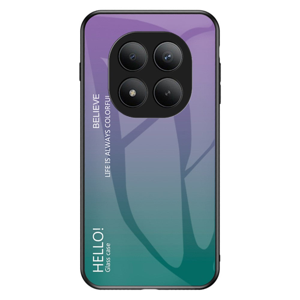 For Xiaomi Poco M8 Pro 5G / Redmi Note 15 Pro+ 5G (Global) Case Anti-Scratch Tempered Glass + PC + TPU Phone Cover - Gradient Purple