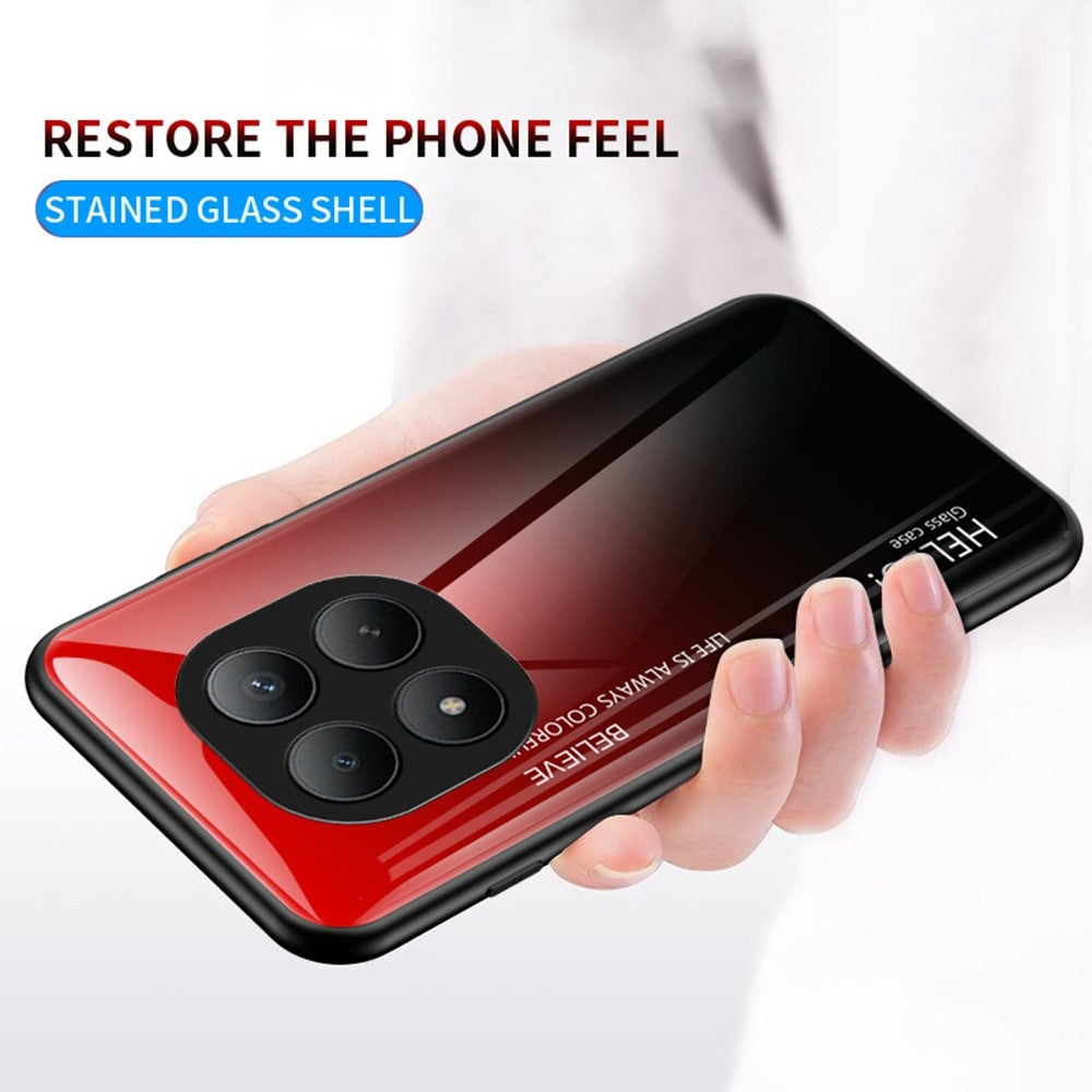 For Xiaomi Poco M8 Pro 5G / Redmi Note 15 Pro+ 5G (Global) Case Anti-Scratch Tempered Glass + PC + TPU Phone Cover - Gradient Pink Purple