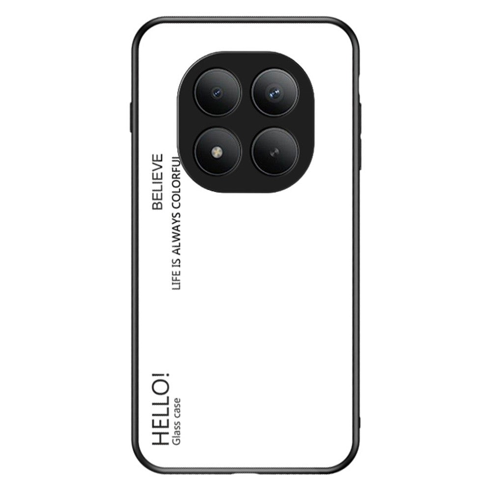 For Xiaomi Poco M8 Pro 5G / Redmi Note 15 Pro+ 5G (Global) Case Anti-Scratch Tempered Glass + PC + TPU Phone Cover - White