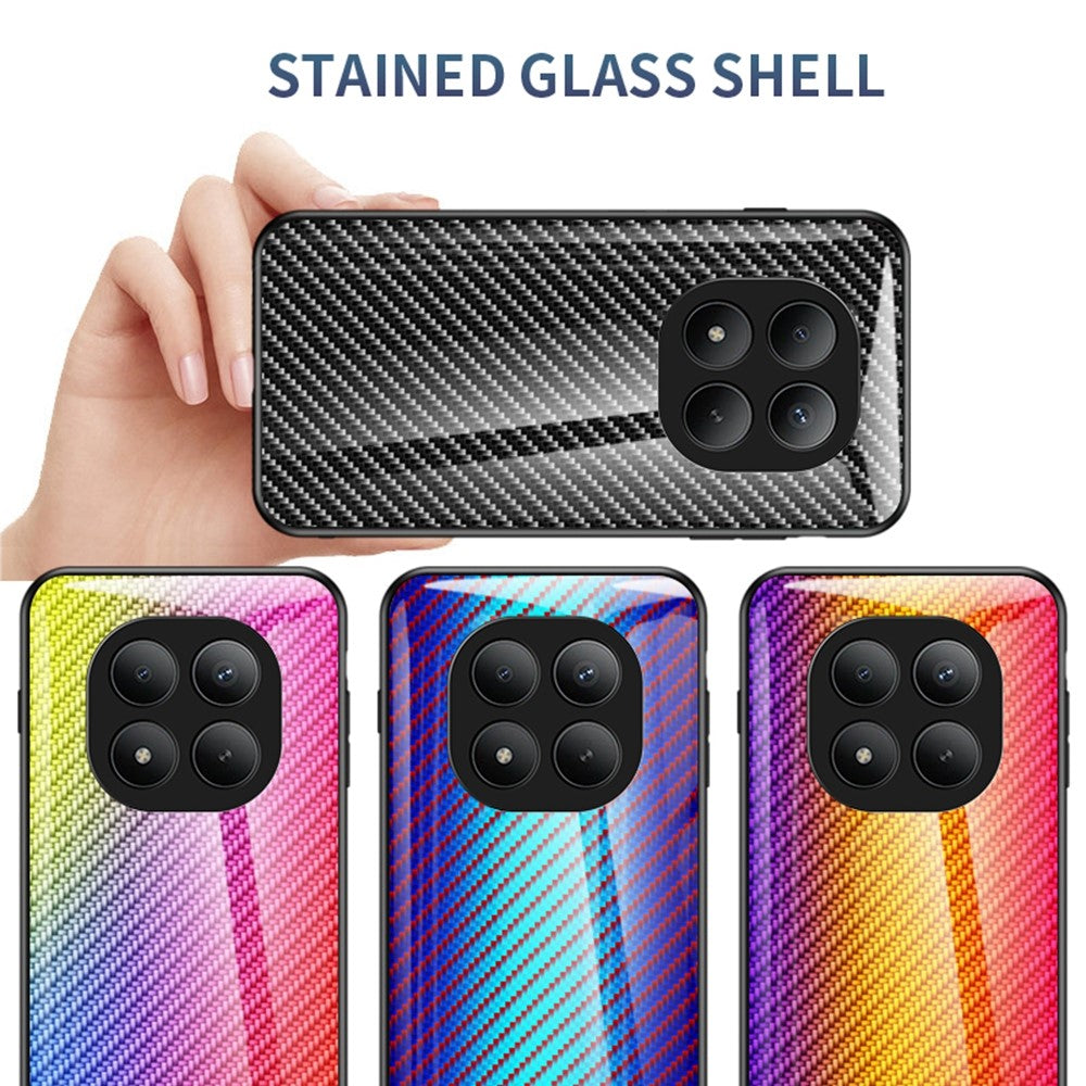 For Xiaomi Poco M8 Pro 5G / Redmi Note 15 Pro+ 5G (Global) Case Tempered Glass Shockproof Phone Cover - Colorful Fiber