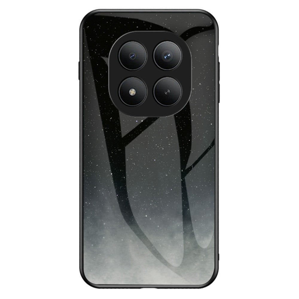 For Xiaomi Poco M8 Pro 5G / Redmi Note 15 Pro+ 5G (Global) Case Starry Sky Pattern Tempered Glass Phone Cover - Starry Crescent Moon