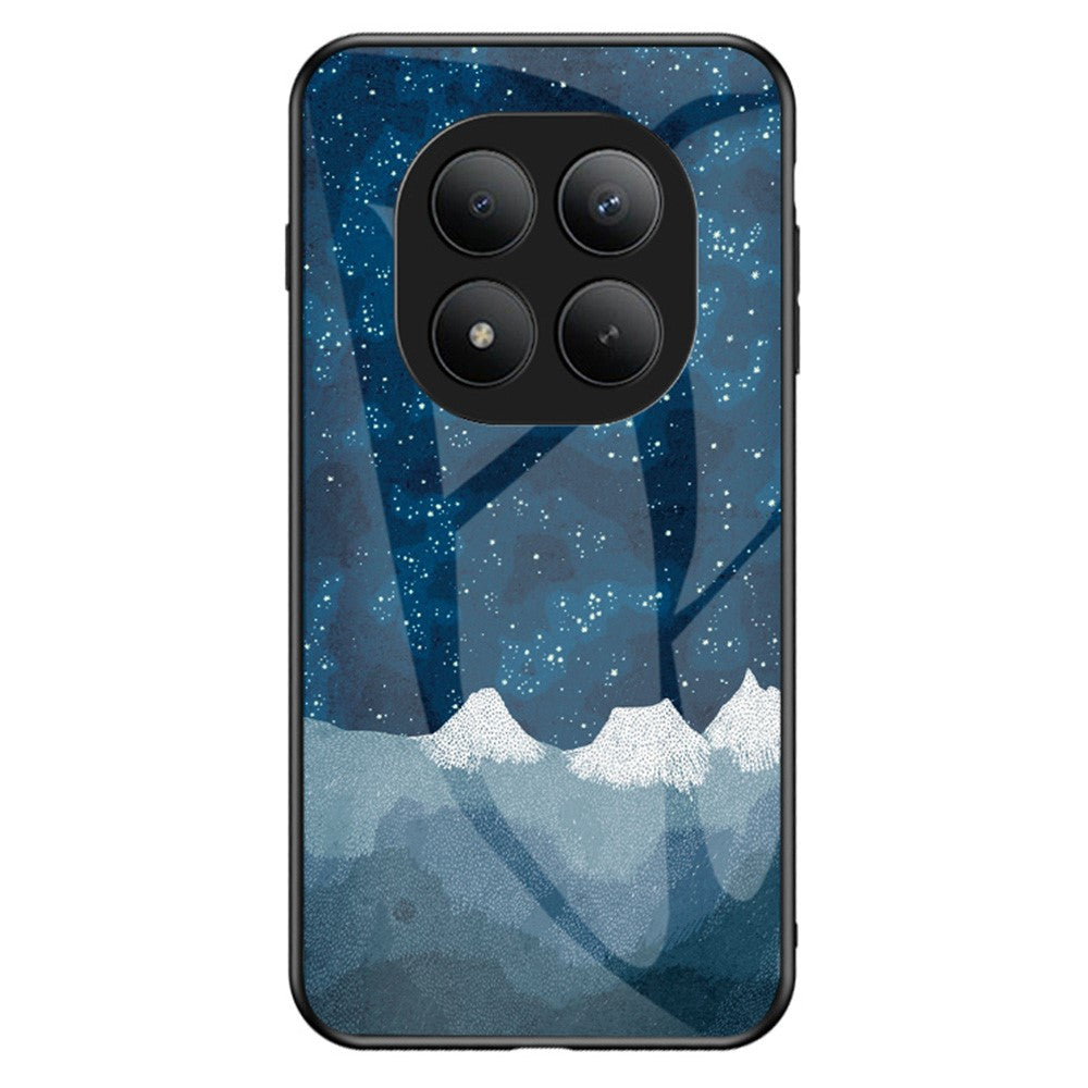 For Xiaomi Poco M8 Pro 5G / Redmi Note 15 Pro+ 5G (Global) Case Starry Sky Pattern Tempered Glass Phone Cover - Scattering Starry