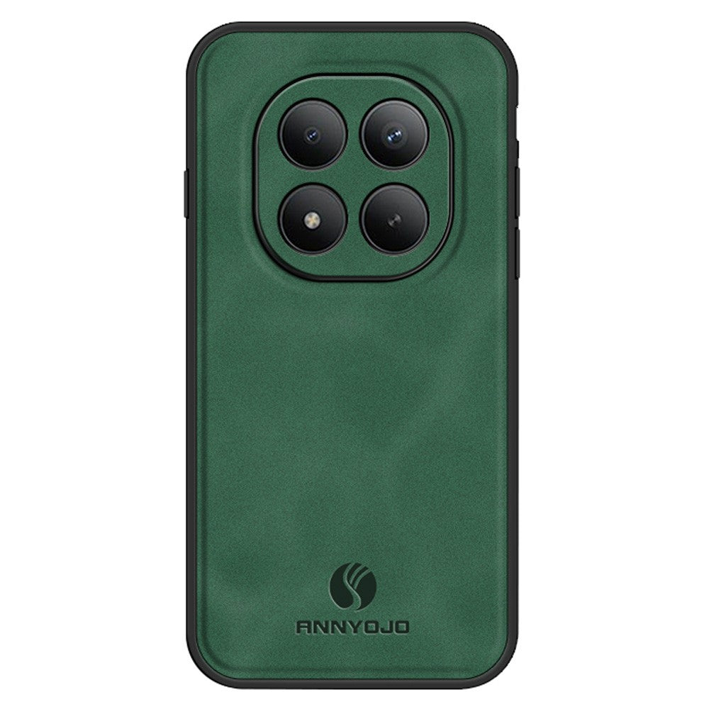 ANNYOJO For Xiaomi Poco M8 Pro 5G / Redmi Note 15 Pro+ 5G (Global) Case PU Leather + PC + TPU Anti Drop Phone Back Cover - Green