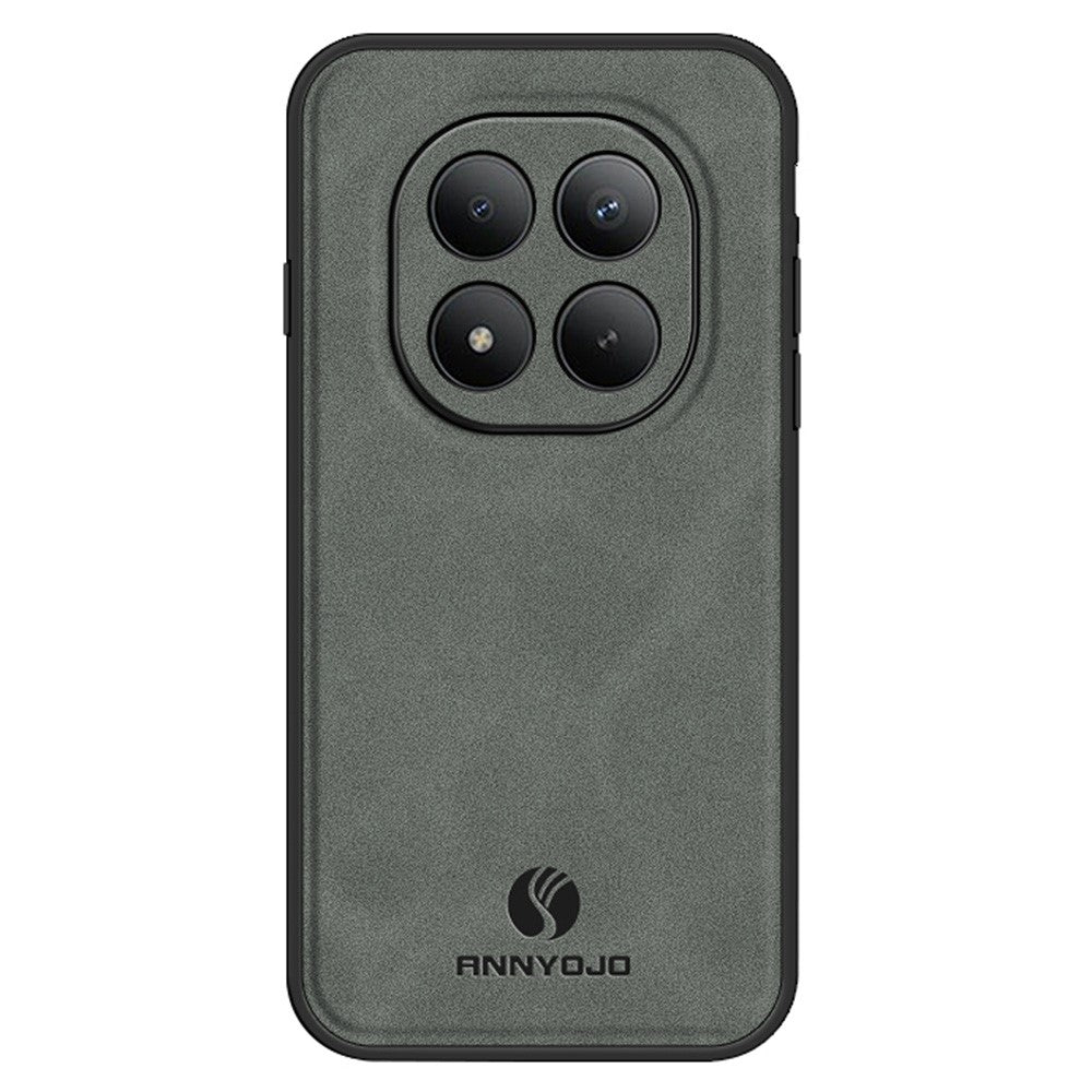 ANNYOJO For Xiaomi Poco M8 Pro 5G / Redmi Note 15 Pro+ 5G (Global) Case PU Leather + PC + TPU Anti Drop Phone Back Cover - Grey