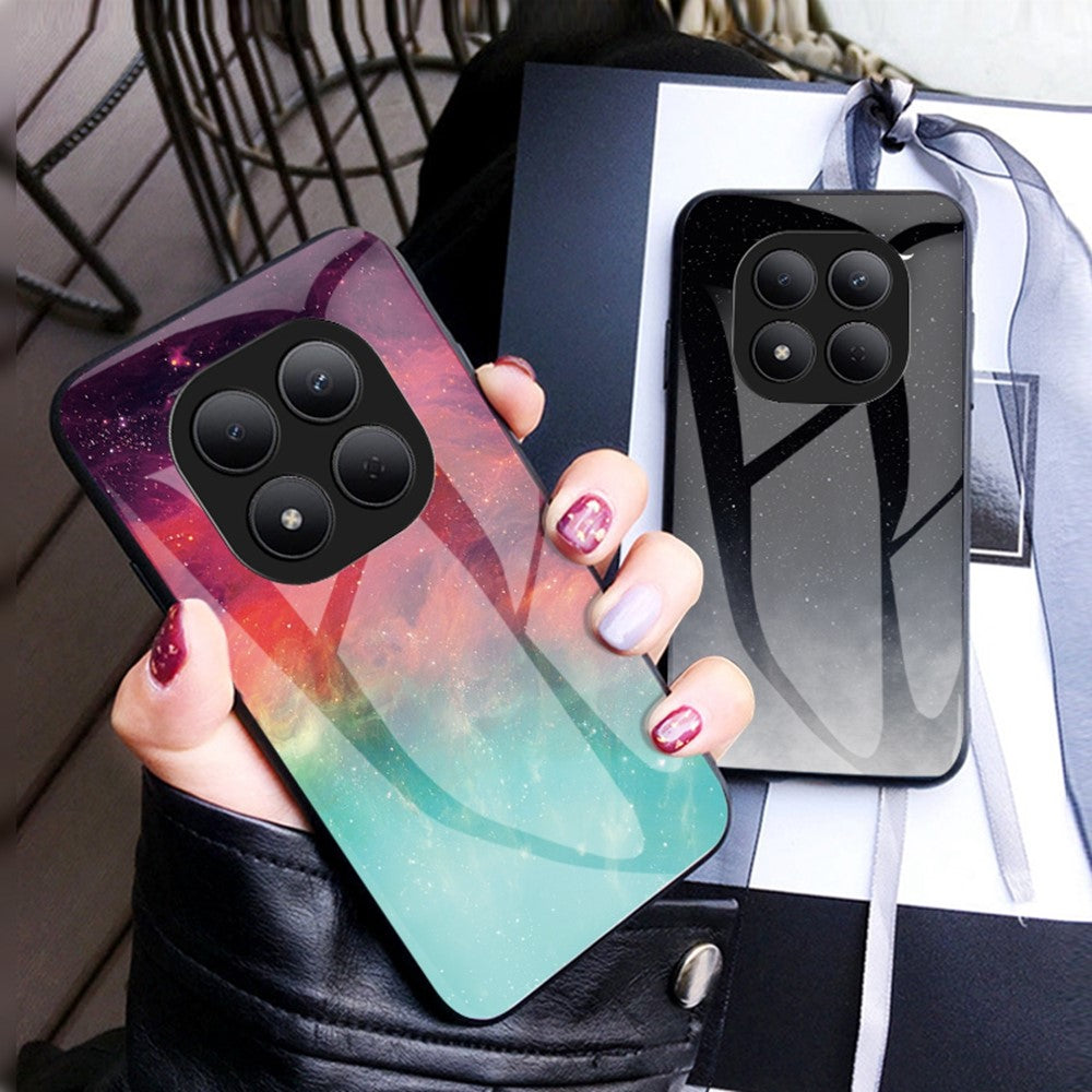 For Xiaomi Redmi Note 15 Pro 5G (Global) Case Starry Sky Pattern Tempered Glass Phone Cover - Cosmic Starry Sky