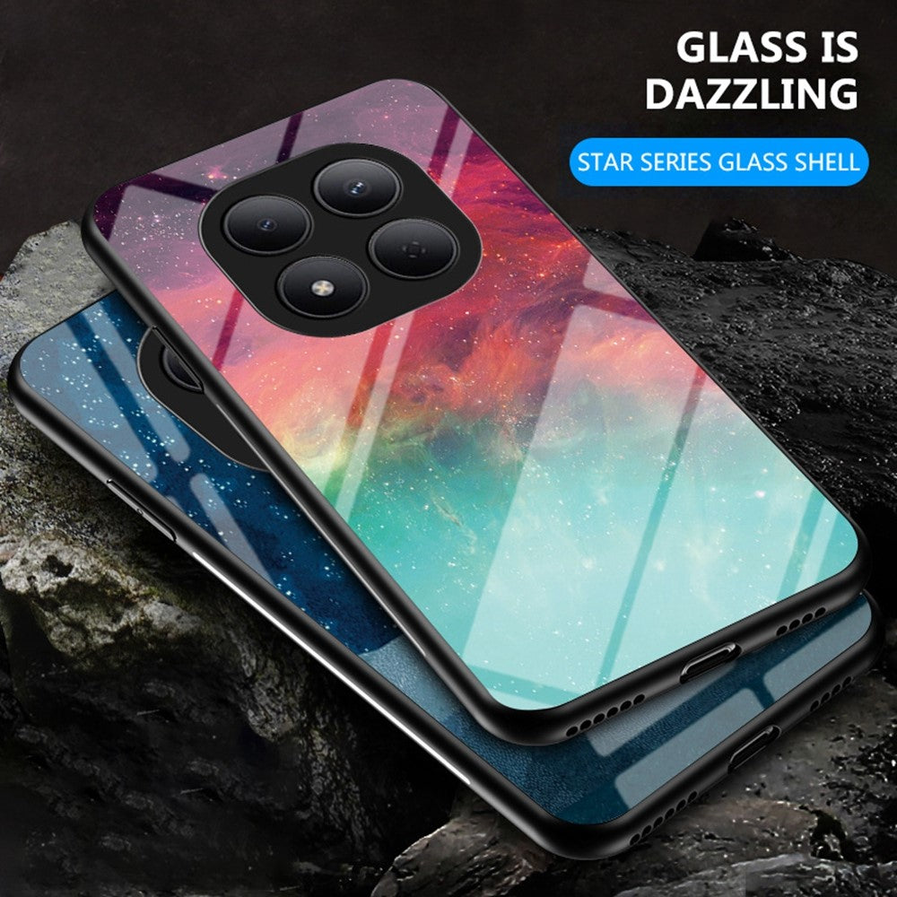 For Xiaomi Redmi Note 15 Pro 5G (Global) Case Starry Sky Pattern Tempered Glass Phone Cover - Cosmic Starry Sky