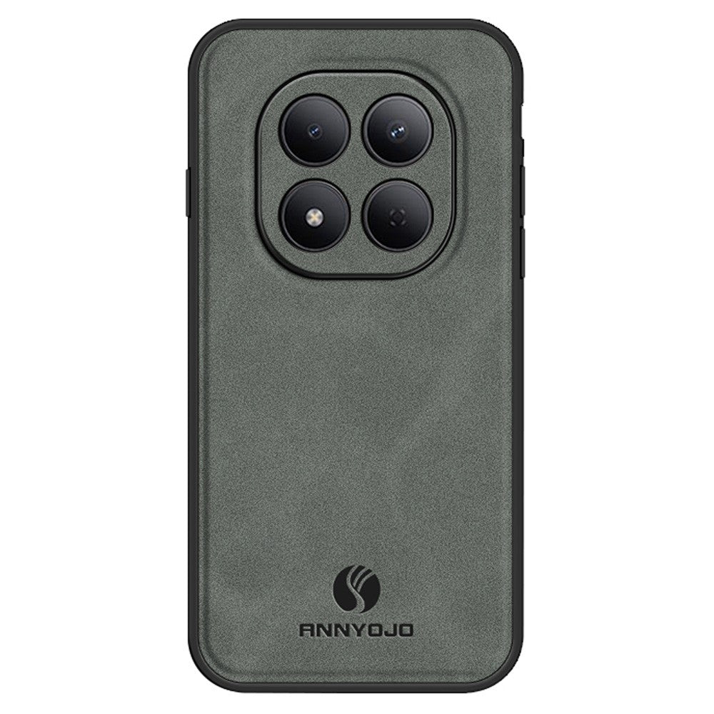 ANNYOJO For Xiaomi Redmi Note 15 Pro 5G (Global) Case PU Leather + PC + TPU Anti Drop Phone Back Cover - Grey
