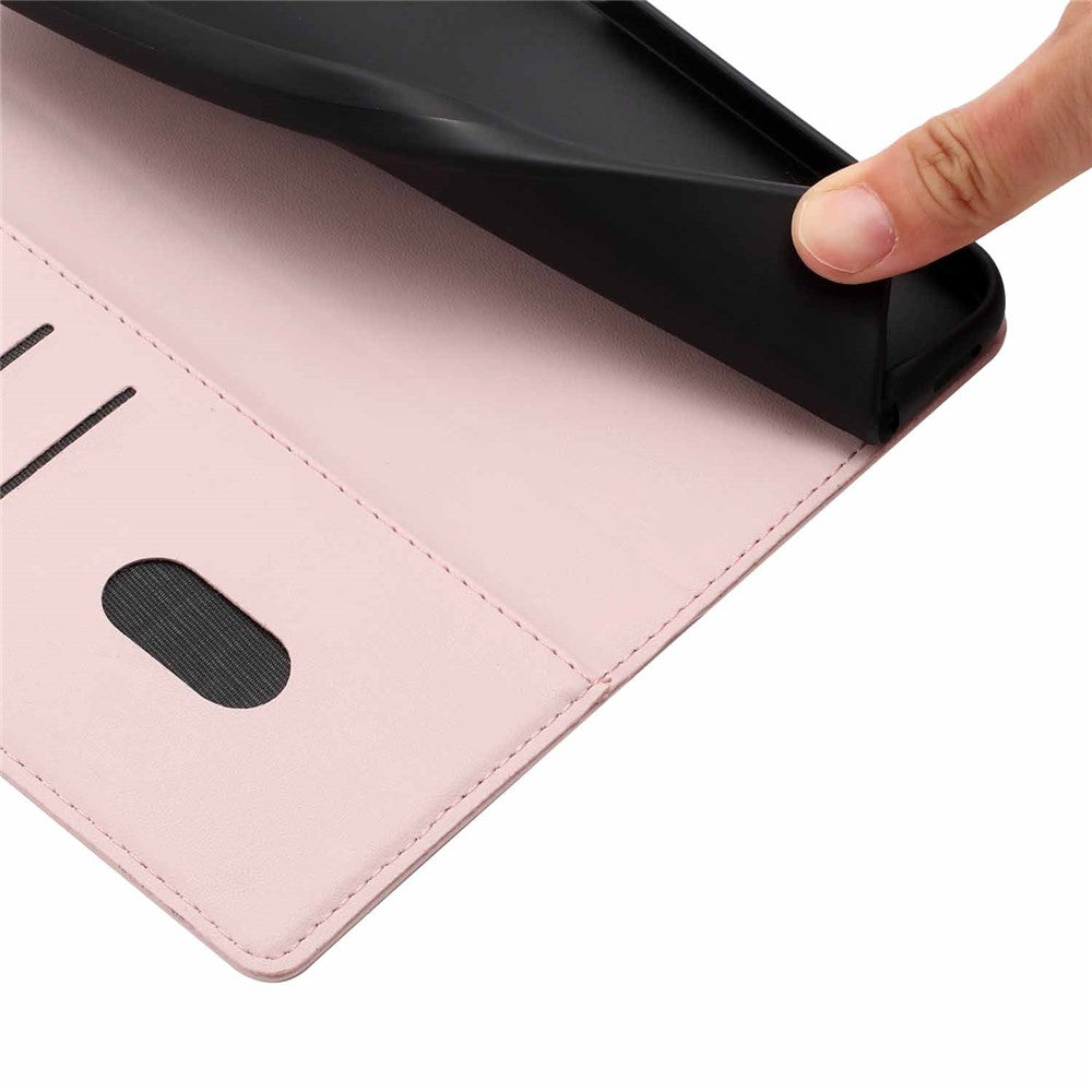 For Xiaomi Poco M8 5G / Redmi Note 15 5G (Global) Stand Case Tree-and-Cat Pattern PU Leather Wallet Protective Phone Cover with Wrist Strap - Pink