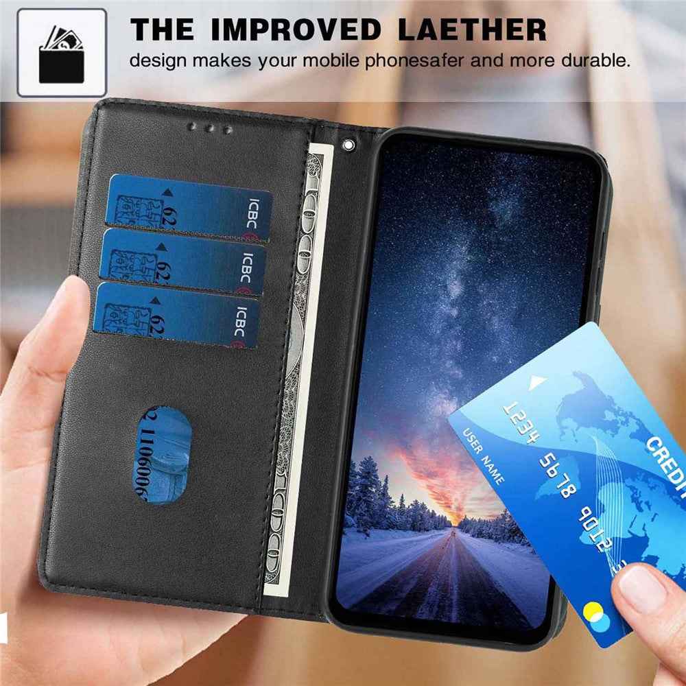 For Xiaomi 17 Pro Stand Case Tree-and-Cat Pattern PU Leather Wallet Protective Phone Cover with Wrist Strap - Black