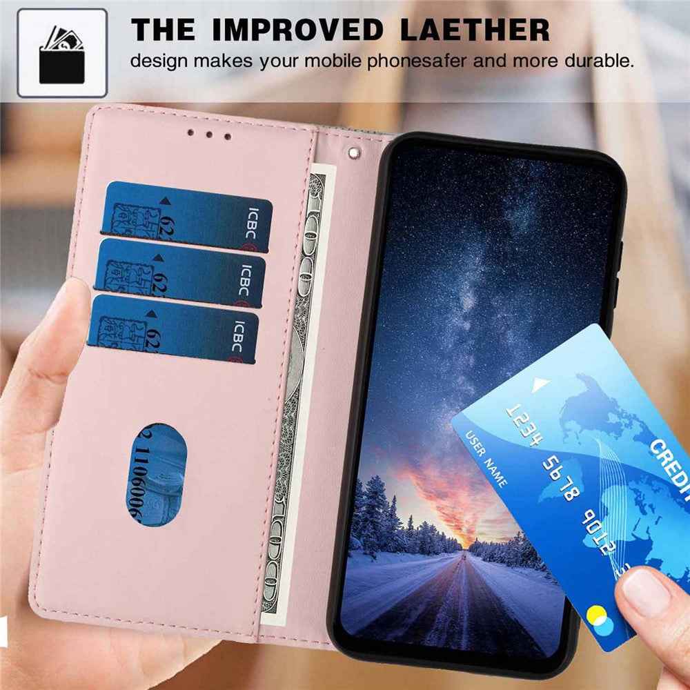 For Xiaomi 17 Pro Stand Case Tree-and-Cat Pattern PU Leather Wallet Protective Phone Cover with Wrist Strap - Pink