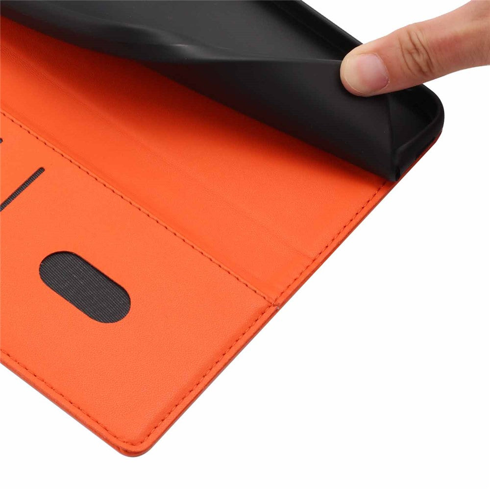 For Xiaomi 17 Pro Max Stand Case Tree-and-Cat Pattern PU Leather Wallet Protective Phone Cover with Wrist Strap - Orange