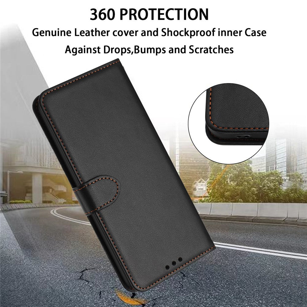 For Xiaomi Redmi Note 15 Pro 4G (Global) Case Stand Wallet Leather Phone Cover with Strap - Black