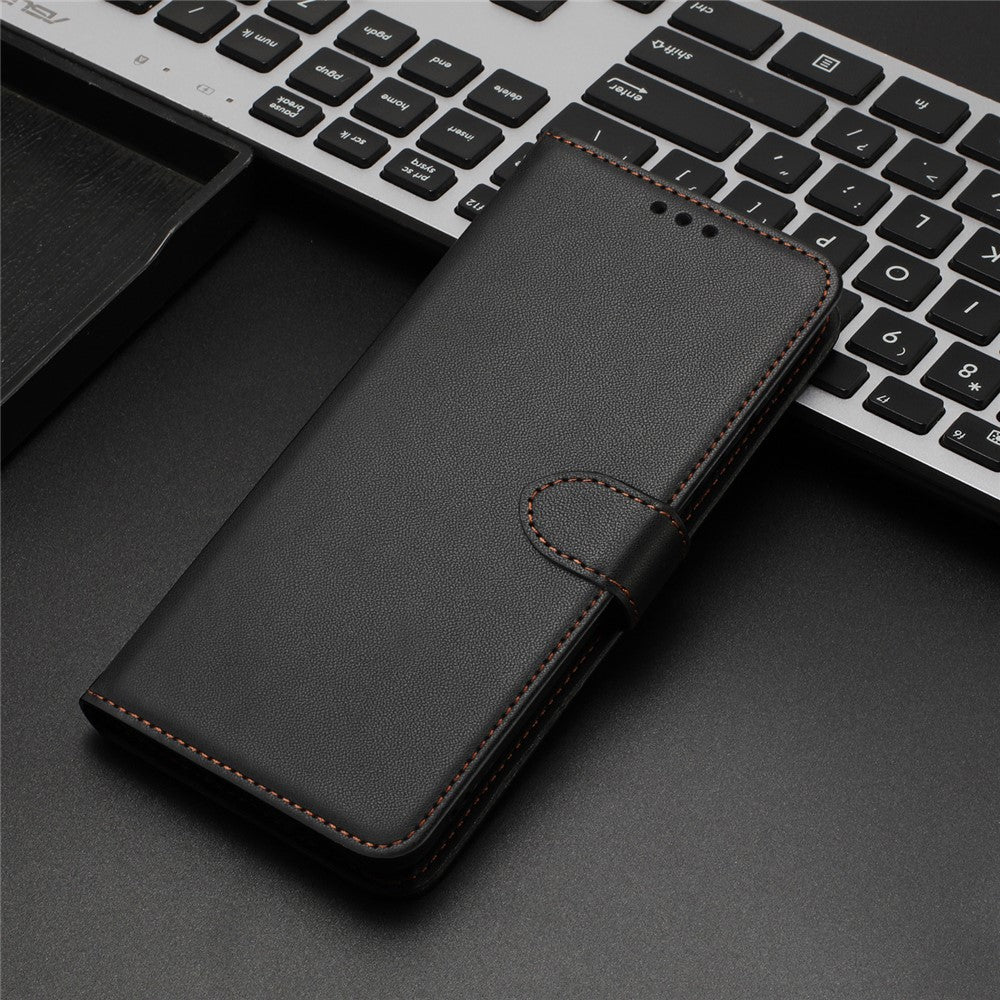 For Xiaomi Redmi Note 15 Pro 4G (Global) Case Stand Wallet Leather Phone Cover with Strap - Black