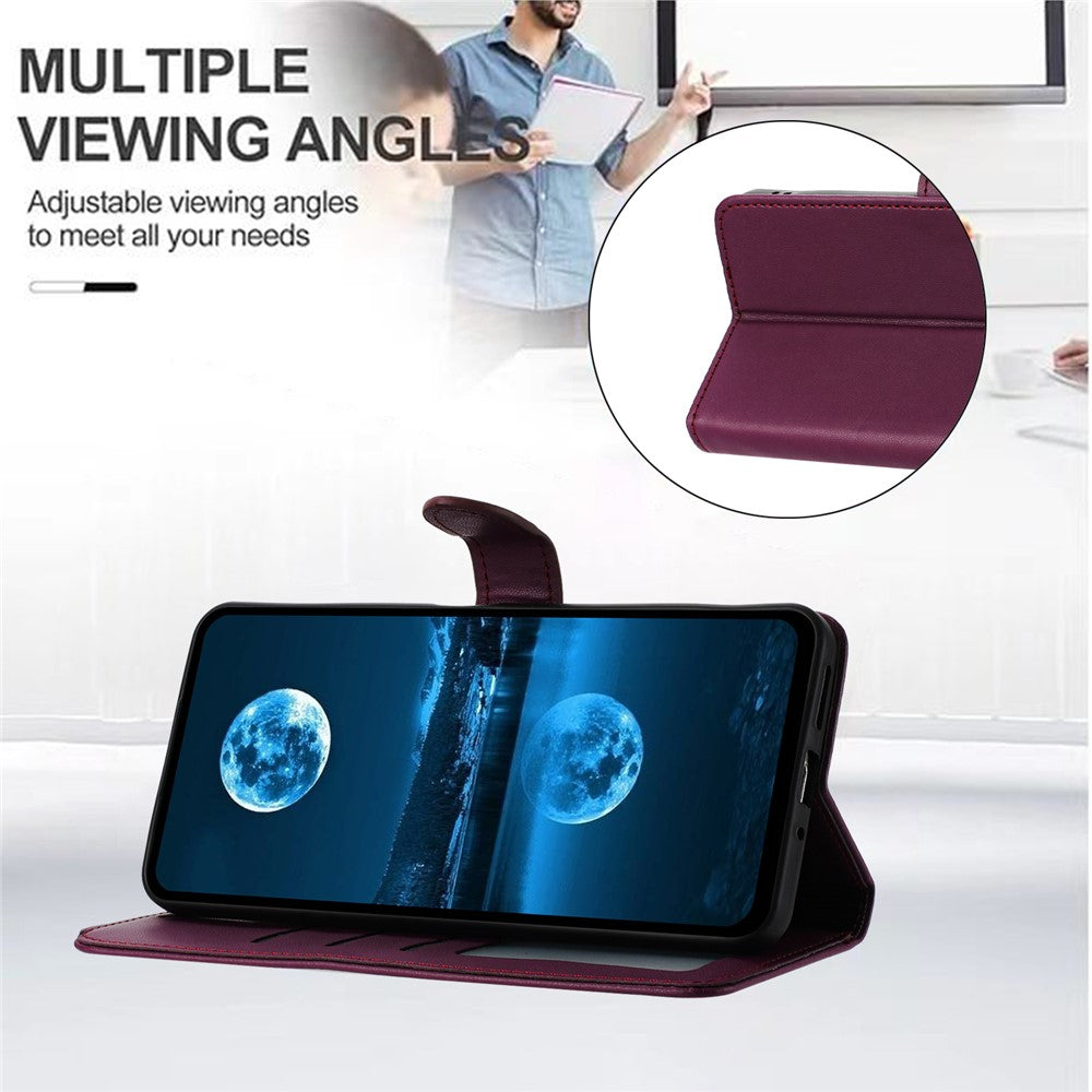 For Xiaomi Redmi Note 15 Pro 4G (Global) Case Stand Wallet Leather Phone Cover with Strap - Purple