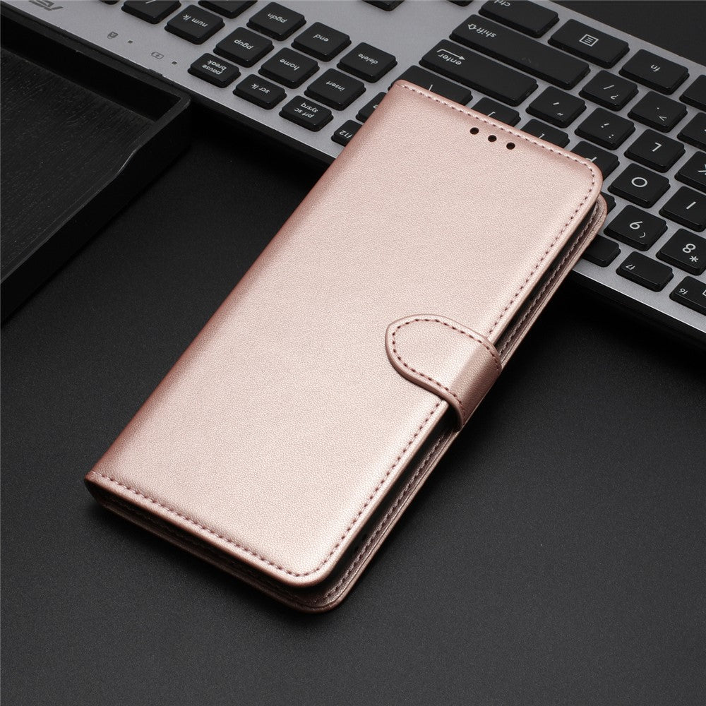 For Xiaomi Redmi Note 15 Pro 4G (Global) Case Stand Wallet Leather Phone Cover with Strap - Rose Gold
