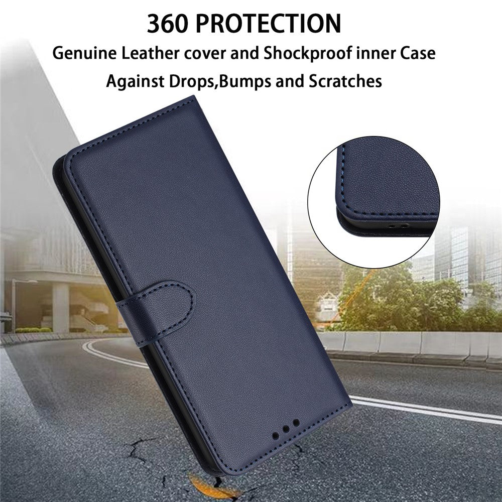 For Xiaomi Redmi Note 15 Pro 4G (Global) Case Stand Wallet Leather Phone Cover with Strap - Blue