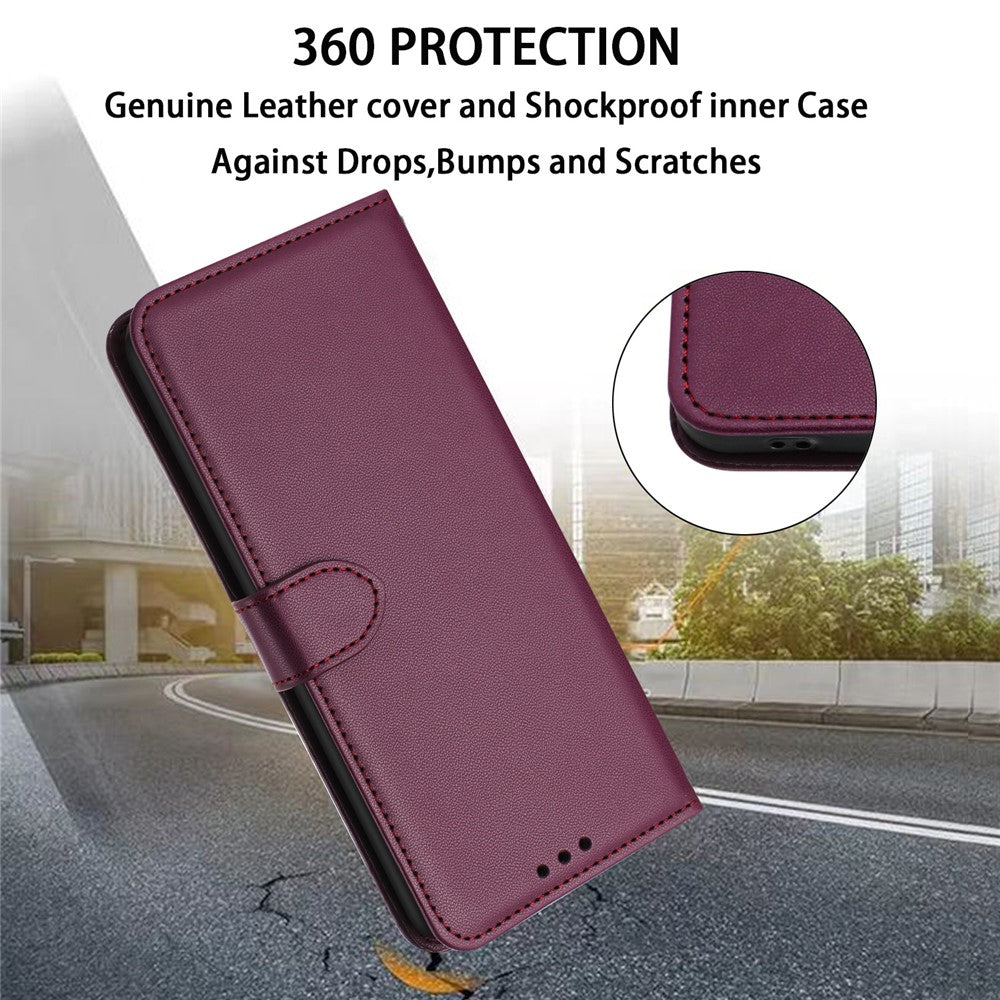 For Xiaomi Redmi Note 15 4G (Global) Case Stand Wallet Leather Phone Cover with Strap - Purple