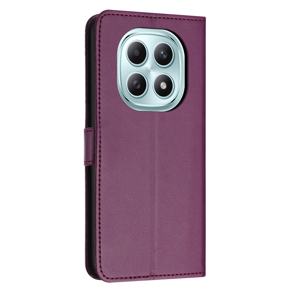 For Xiaomi Redmi Note 15 4G (Global) Case Stand Wallet Leather Phone Cover with Strap - Purple