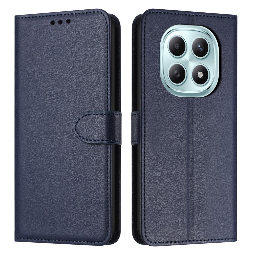 For Xiaomi Redmi Note 15 4G (Global) Case Stand Wallet Leather Phone Cover with Strap - Blue