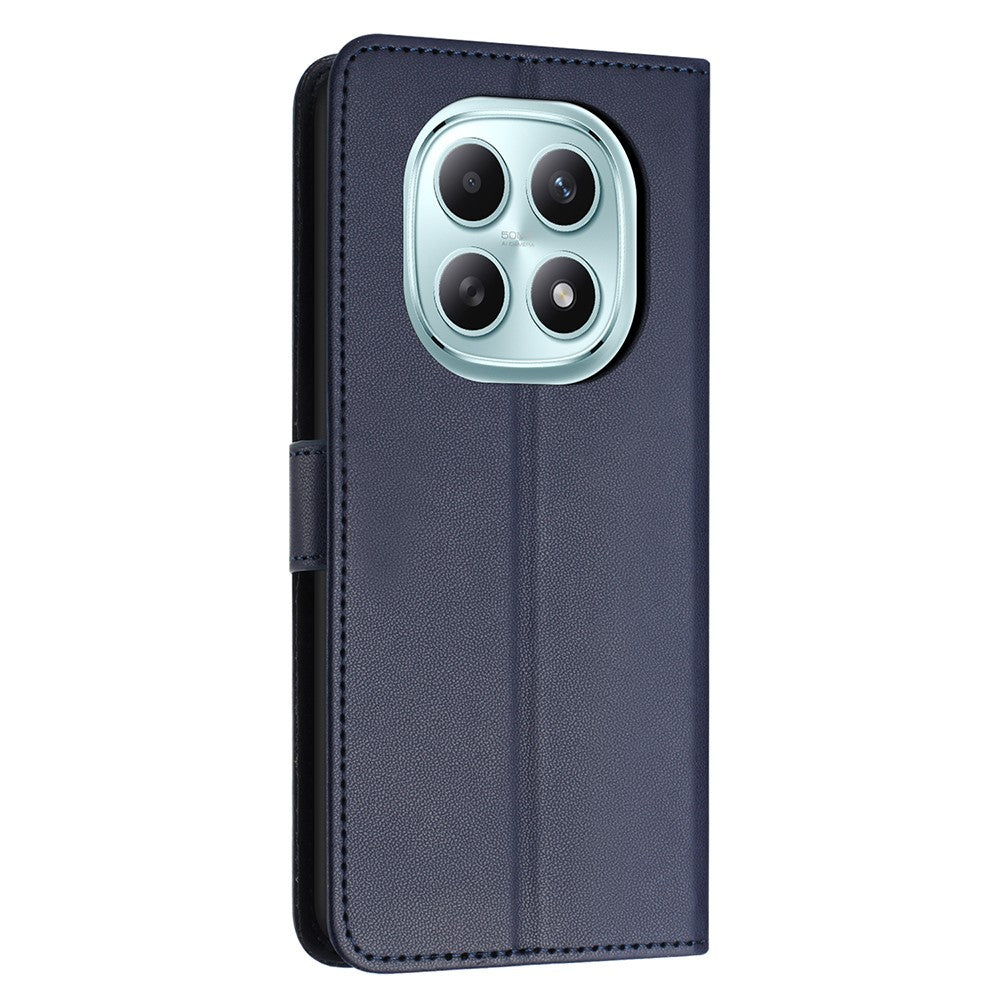 For Xiaomi Redmi Note 15 4G (Global) Case Stand Wallet Leather Phone Cover with Strap - Blue