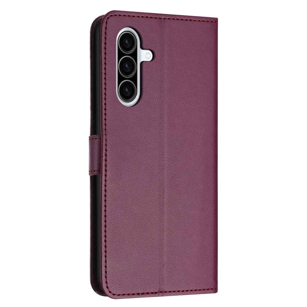 For Samsung Galaxy A57 5G Case Stand Wallet Leather Phone Cover with Strap - Purple