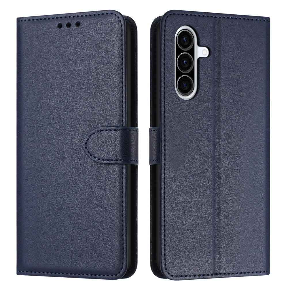 For Samsung Galaxy A57 5G Case Stand Wallet Leather Phone Cover with Strap - Blue