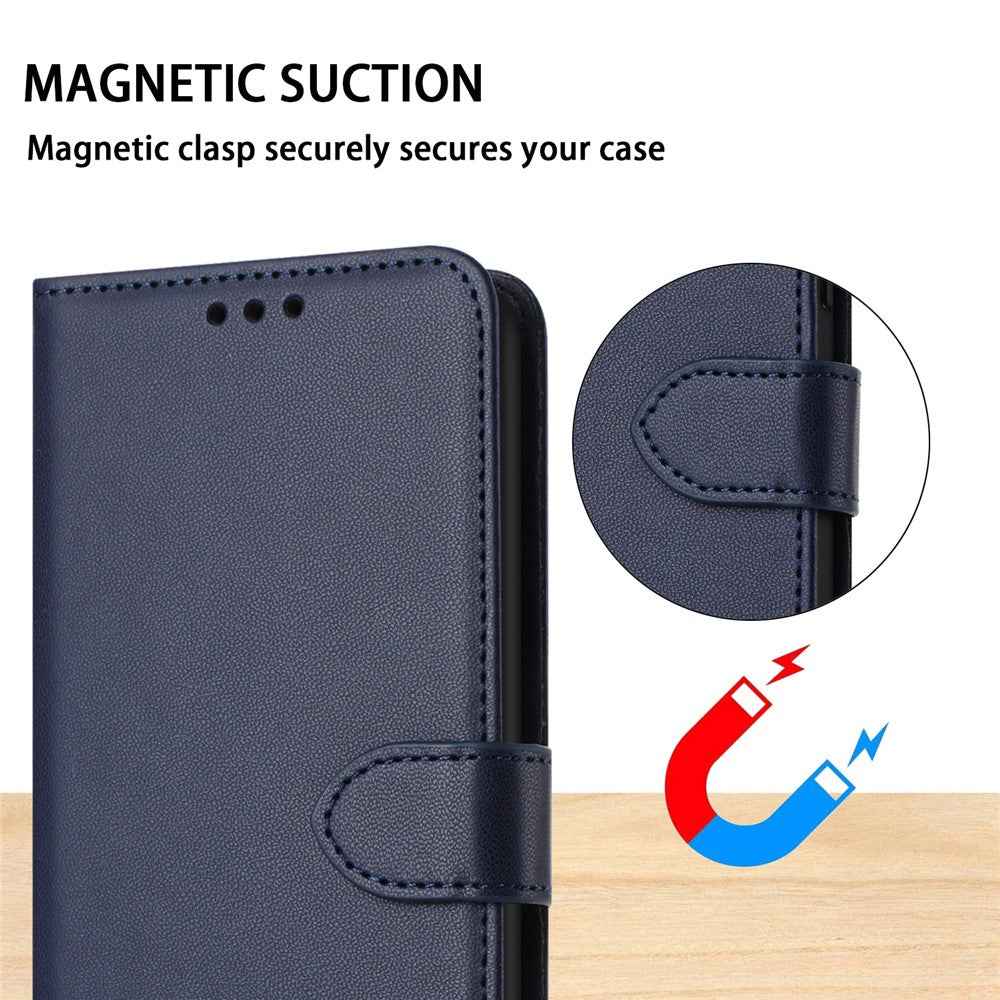 For Samsung Galaxy A57 5G Case Stand Wallet Leather Phone Cover with Strap - Blue