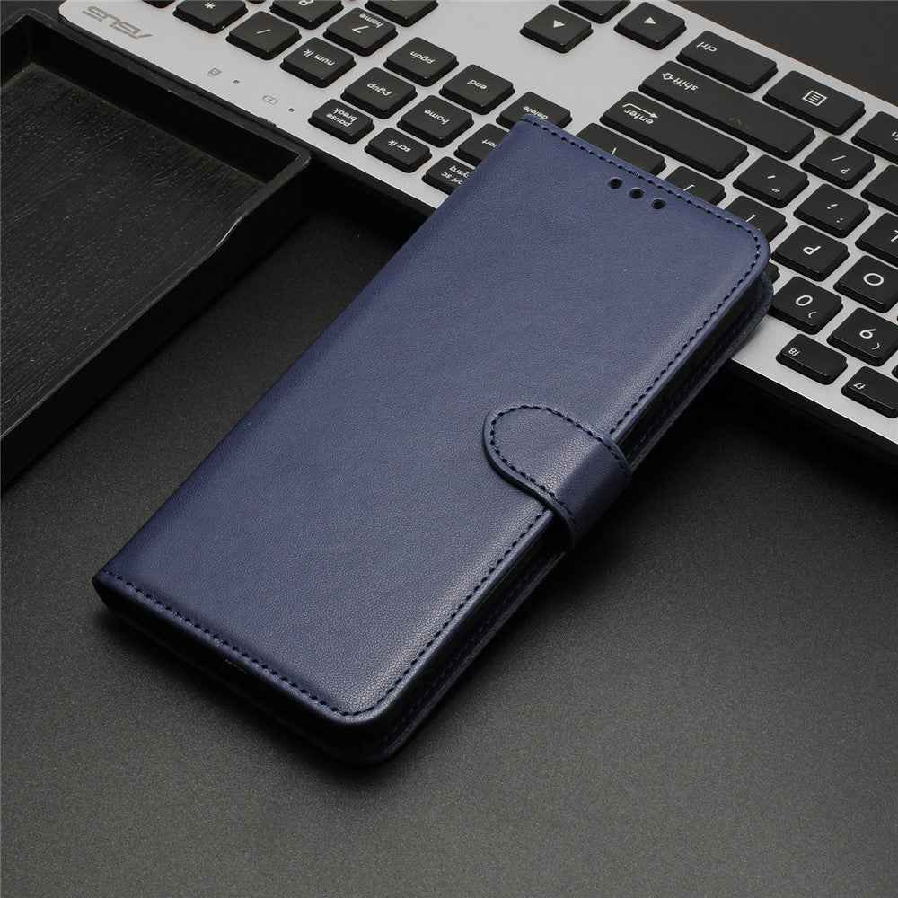For Samsung Galaxy A57 5G Case Stand Wallet Leather Phone Cover with Strap - Blue