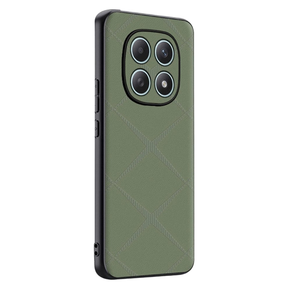 Phone Case For Xiaomi Poco M8 5G / Redmi Note 15 5G (Global) / 15 4G (Global) X-Patterned TPU PU Leather PC Anti-Drop Phone Cover - Green