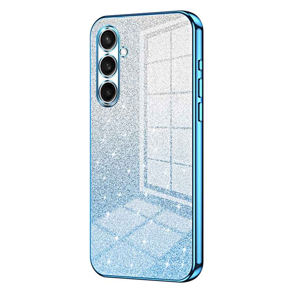 For Samsung Galaxy A57 5G Case Electroplating Gradient Glitter TPU Phone Cover - Blue