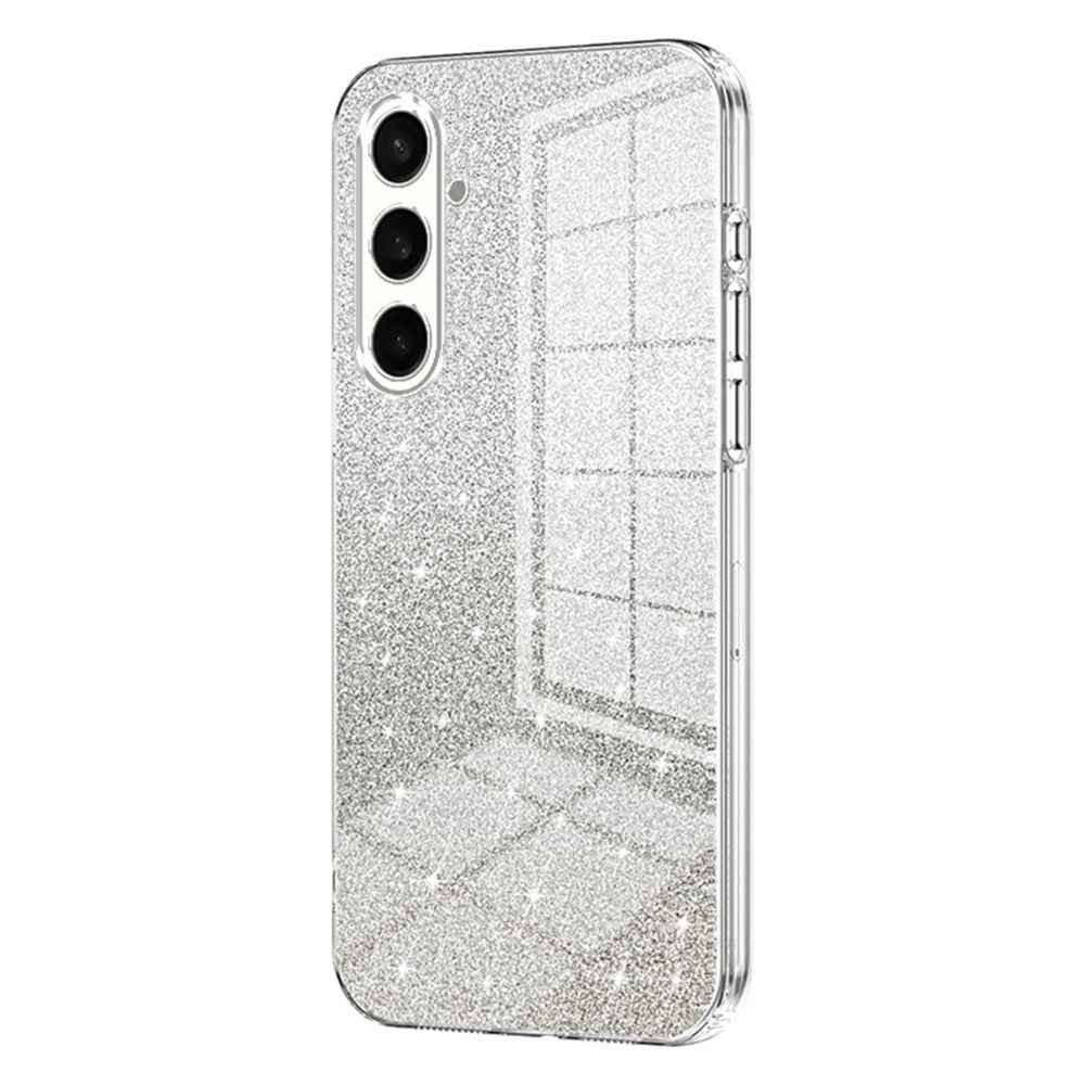 For Samsung Galaxy A57 5G Case Electroplating Gradient Glitter TPU Phone Cover - Transparent
