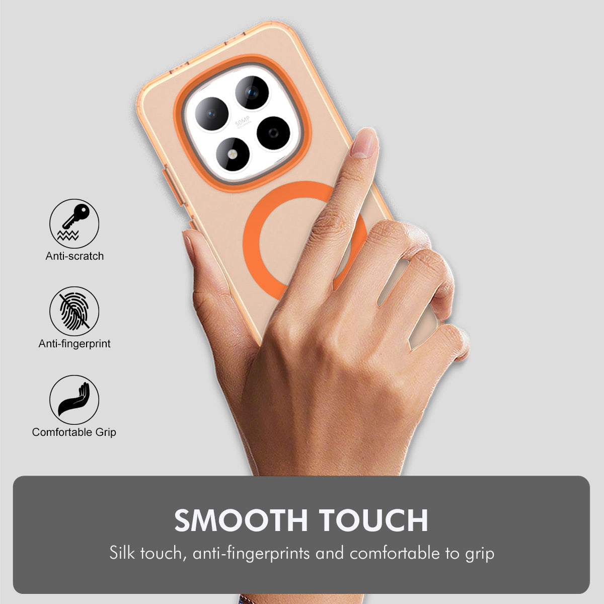 For Xiaomi Redmi Note 15 Pro 5G (Global) Magnetic Case with 9H Tempered Glass ENKAY HAT PRINCE PC TPU Phone Cover - Black