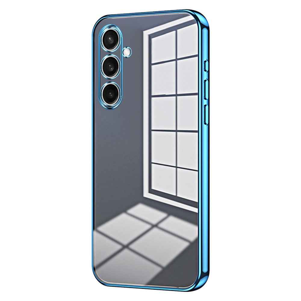 For Samsung Galaxy A57 5G Case Electroplating Frame Soft TPU Phone Cover - Blue