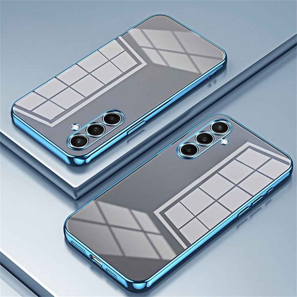 For Samsung Galaxy A57 5G Case Electroplating Frame Soft TPU Phone Cover - Blue