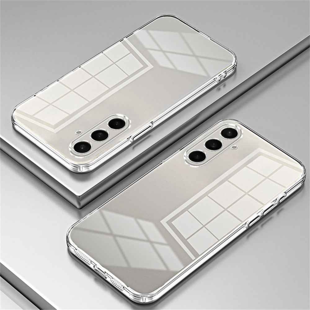 For Samsung Galaxy A57 5G Case Electroplating Frame Soft TPU Phone Cover - Transparent