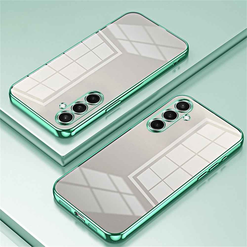 For Samsung Galaxy A57 5G Case Electroplating Frame Soft TPU Phone Cover - Green