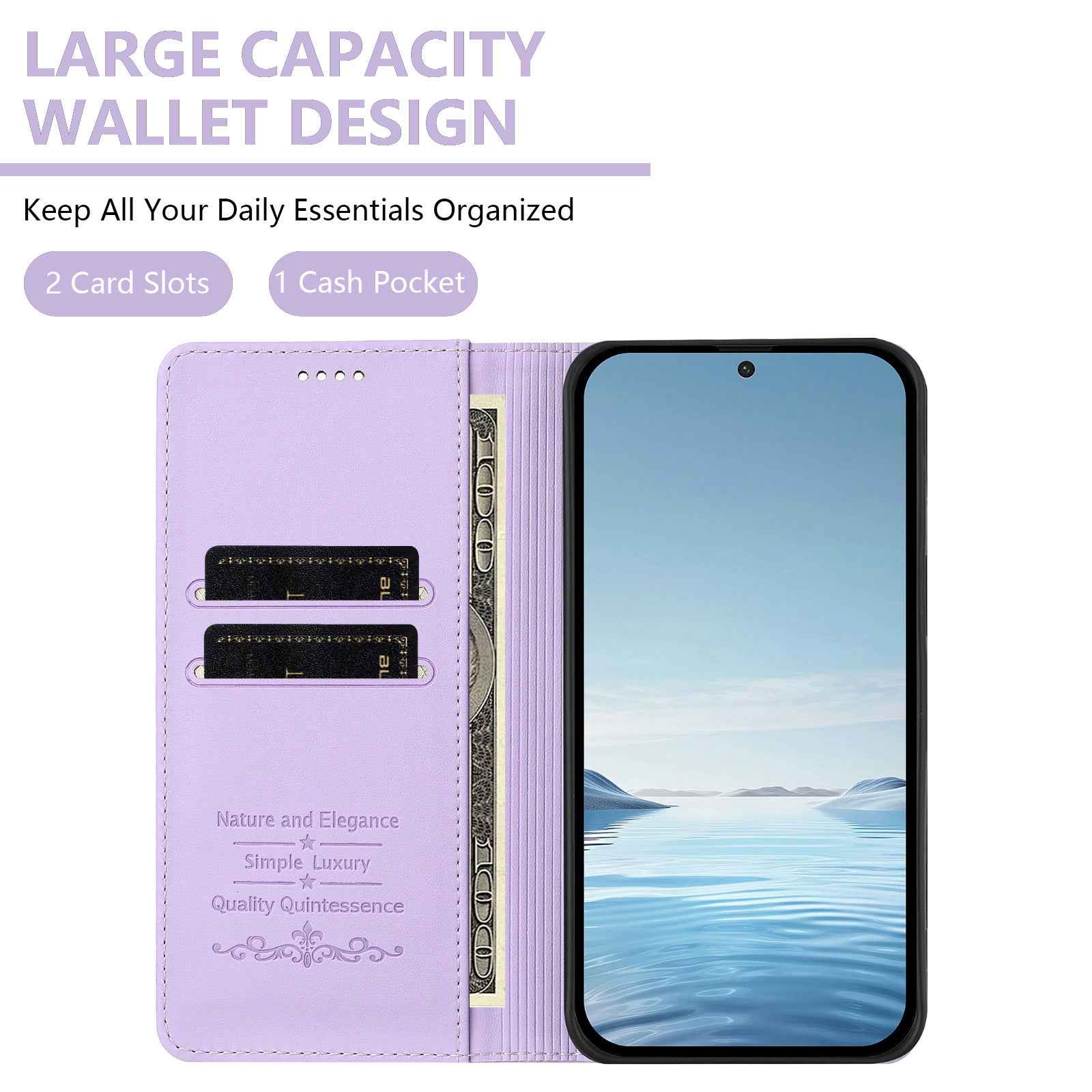 For Xiaomi 17 Ultra 5G Leather Wallet Case Magnetic Closure RFID Blocking Phone Cover - Light Purple