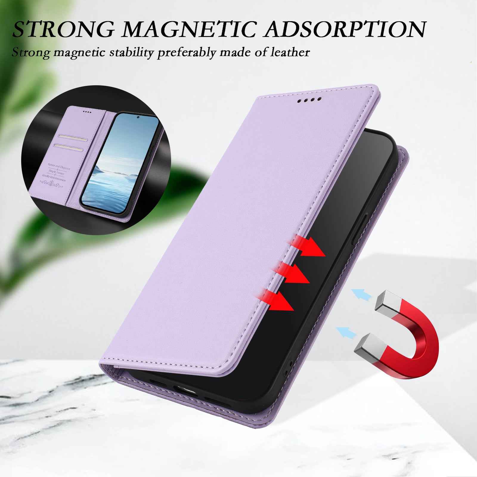 For Xiaomi 17 Ultra 5G Leather Wallet Case Magnetic Closure RFID Blocking Phone Cover - Light Purple