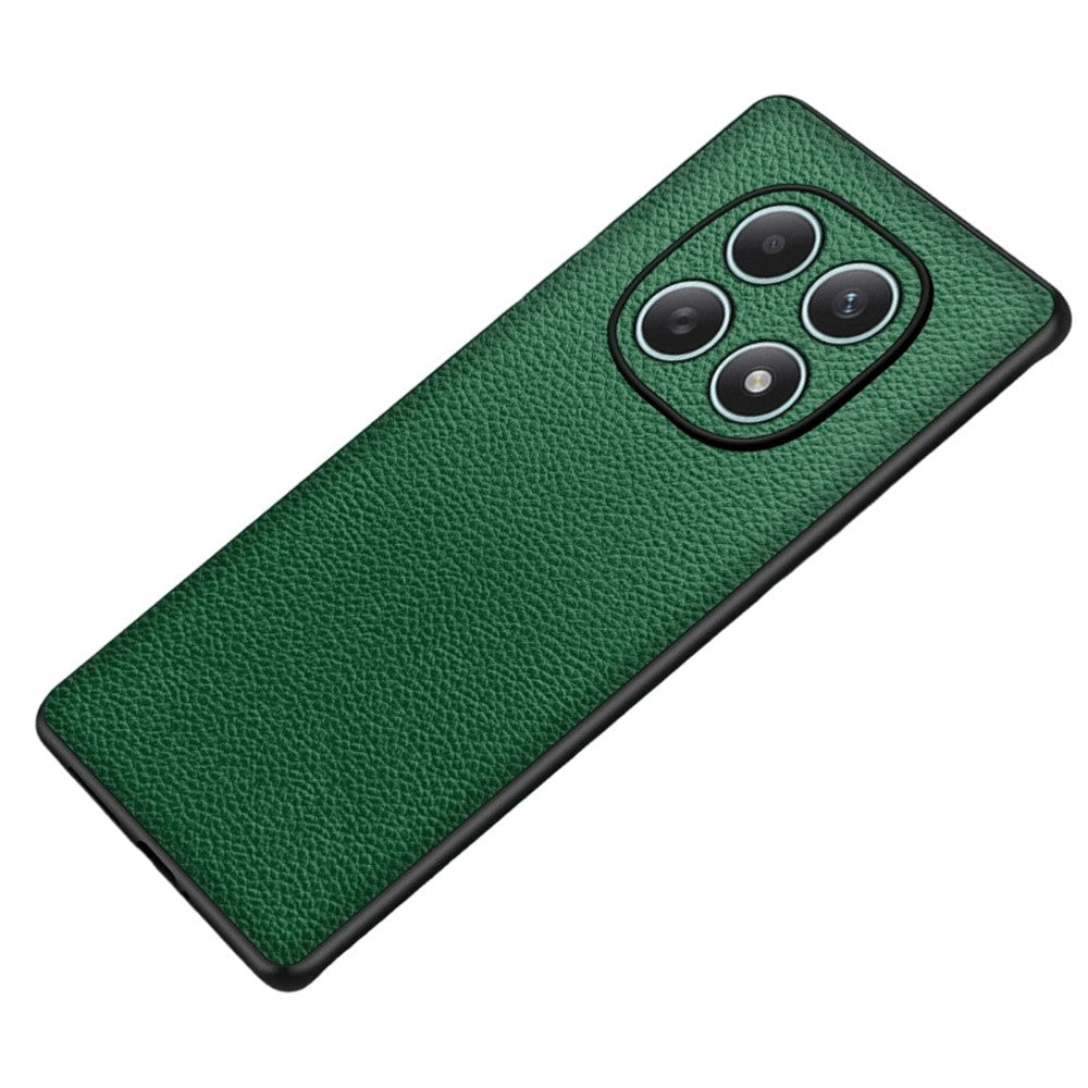 Phone Case For Xiaomi Poco M8 5G / Redmi Note 15 5G (Global) / 15 4G (Global) Litchi Texture PU Leather Coated PC + TPU Protective Phone Back Cover - Green