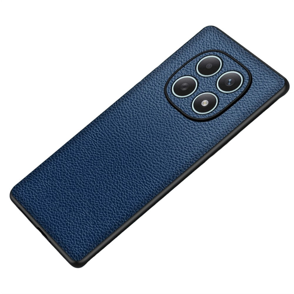 Phone Case For Xiaomi Poco M8 5G / Redmi Note 15 5G (Global) / 15 4G (Global) Litchi Texture PU Leather Coated PC + TPU Protective Phone Back Cover - Blue