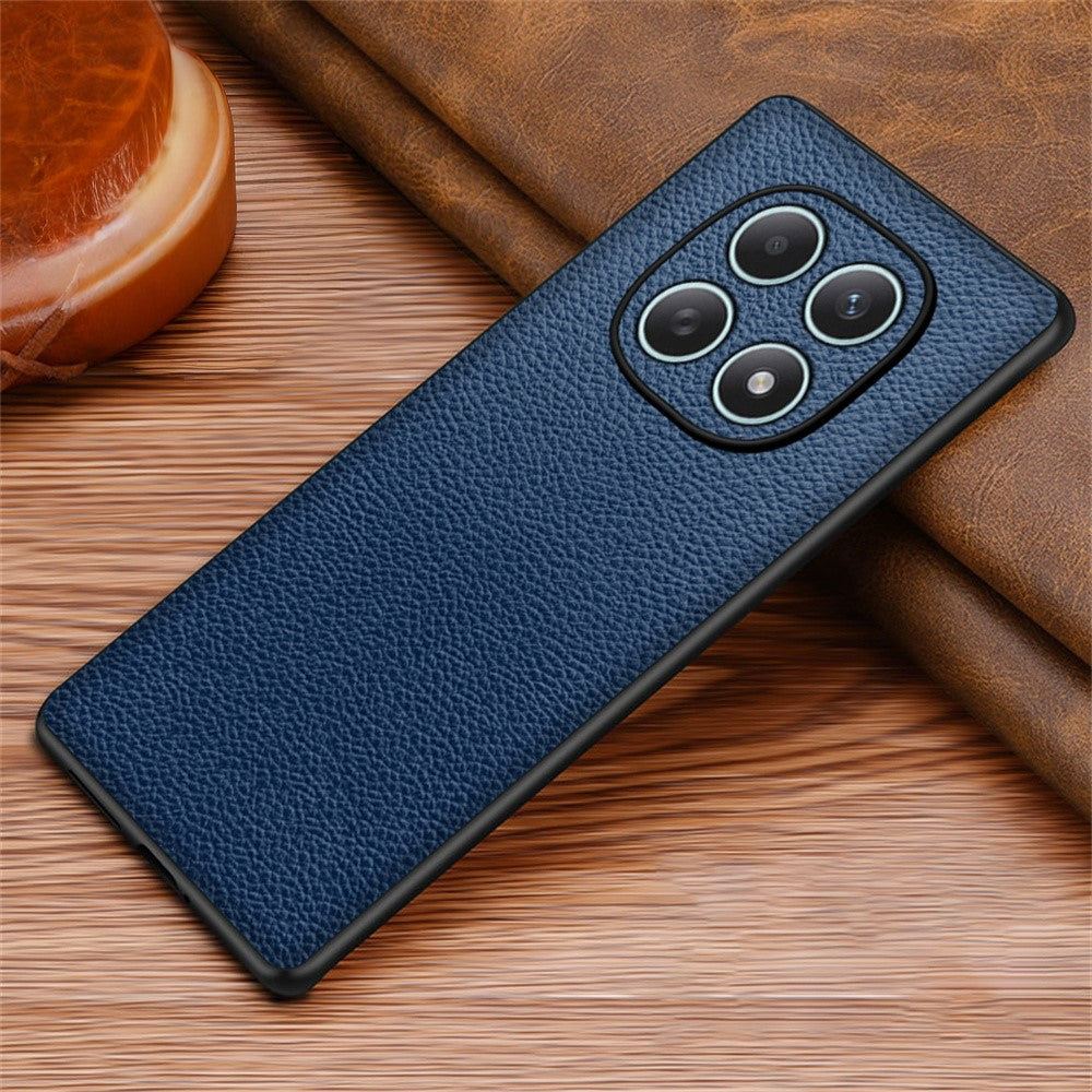 Phone Case For Xiaomi Poco M8 5G / Redmi Note 15 5G (Global) / 15 4G (Global) Litchi Texture PU Leather Coated PC + TPU Protective Phone Back Cover - Blue