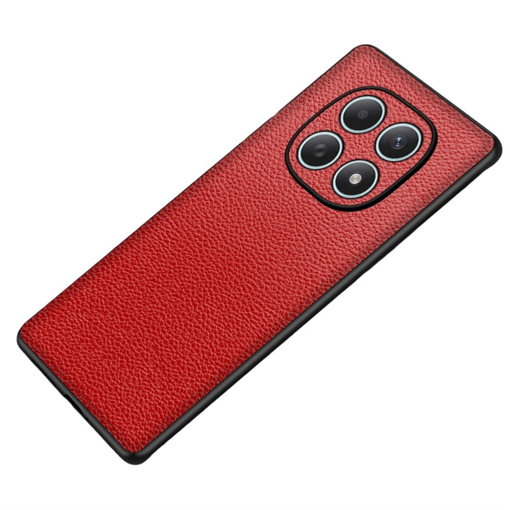 Phone Case For Xiaomi Poco M8 5G / Redmi Note 15 5G (Global) / 15 4G (Global) Litchi Texture PU Leather Coated PC + TPU Protective Phone Back Cover - Red