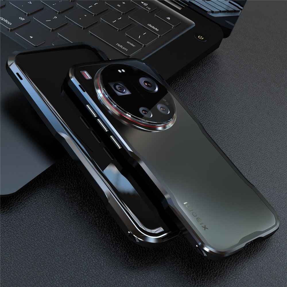 LUPHIE For Xiaomi 17 Ultra 5G Case Metal Bumper Frame Shockproof Phone Cover - Black