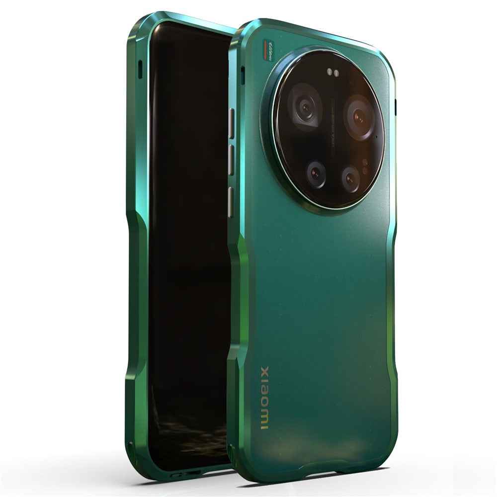 LUPHIE For Xiaomi 17 Ultra 5G Case Metal Bumper Frame Shockproof Phone Cover - Green