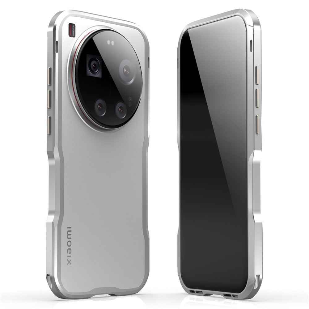 LUPHIE For Xiaomi 17 Ultra 5G Case Metal Bumper Frame Shockproof Phone Cover - Silver